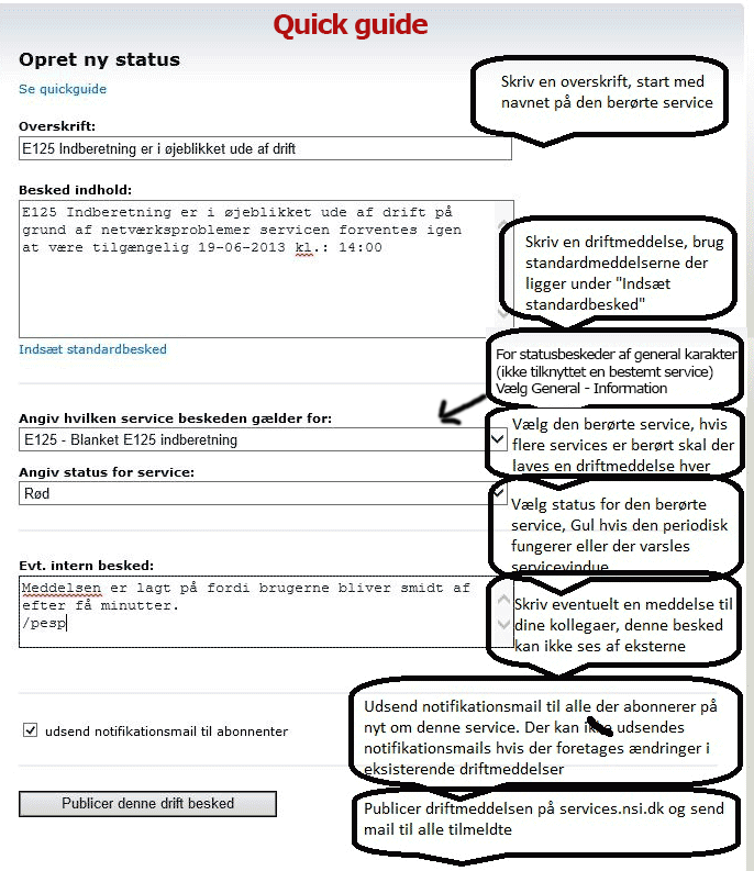 Quickguide - Sundhedsdatastyrelsen Services